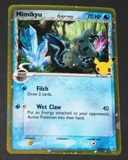 MIMIKYU (Delta Species) SWSH136 Black Star PROMO Celebrations Pokemon NM Holo - Image 1