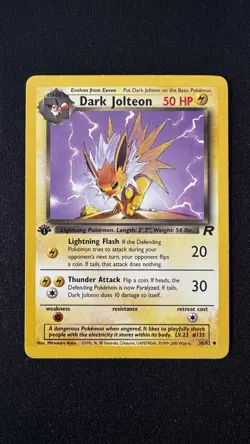 Pokemon TCG Dark Jolteon Team Rocket 1st Edition (38/82) - Image 1