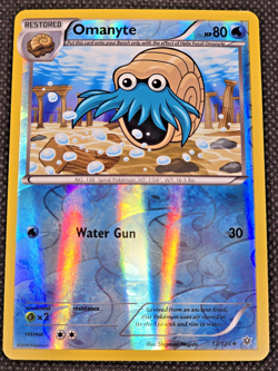 Omanyte 17/124 XY: Fates Collide Reverse Holo Pokemon TCG LP -- L41 - Image 1