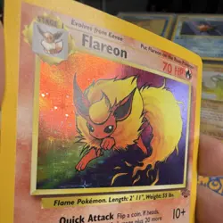 Pokemon Flareon Jungle 3/64 1999 Wizards Holo Rare 70 HP Unlimited Stage 1 - Image 2