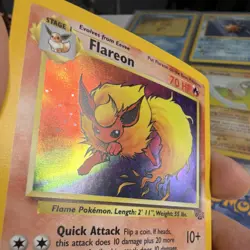 Pokemon Flareon Jungle 3/64 1999 Wizards Holo Rare 70 HP Unlimited Stage 1 - Image 3
