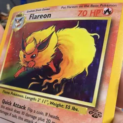 Pokemon Flareon Jungle 3/64 1999 Wizards Holo Rare 70 HP Unlimited Stage 1 - Image 5