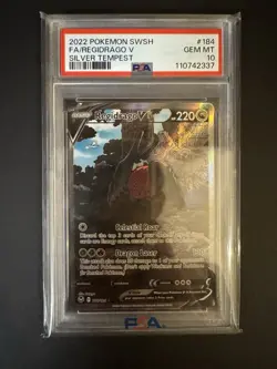 Pokemon Regidrago V Silver Tempest Full Alt Art #184 PSA 10 Gem Mint - Image 2