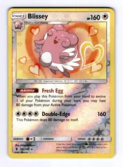Blissey SM - Guardians Rising #102 (2017) Reverse Holo NM Pokemon - Image 1
