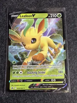 Leafeon V 013/159 Crown Zenith Extended Art Ultra Rare Holo Pokemon TCG 2023 NM - Image 1