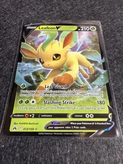 Leafeon V 013/159 Crown Zenith Extended Art Ultra Rare Holo Pokemon TCG 2023 NM - Image 2
