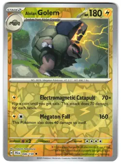 Alolan Golem 046/159 Reverse Holo SV09: Journey Together Pokemon TCG - Image 1