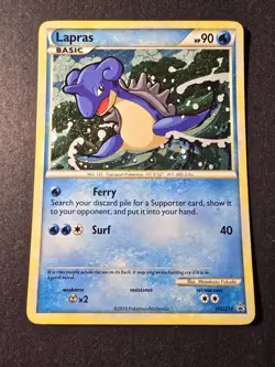 Pokemon Lapras (HGSS14/35) HGSS Black Star Promos MP HOLO W/Swirl - Image 4