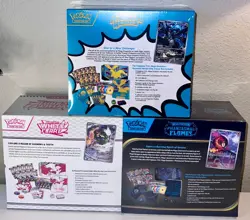 Pokemon White Flare Elite Trainer Box, Ascended Hero ETB, and Phantasmal ETB - Image 3
