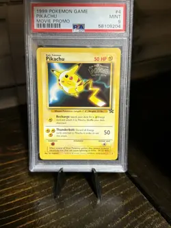Pokemon TCG Pikachu PSA 9 Movie Promo 1999 Black Star Promo - Image 3