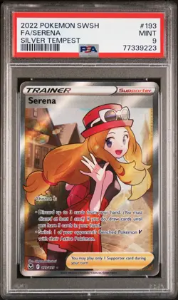 Pokemon Sword Shield Silver Tempest Full Art Serena #193 PSA 9 - Image 1