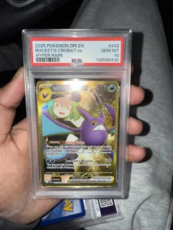 Pokemon TCG - Team Rocket's Crobat ex 242/182 Gold Destined Rivals PSA 10 - Image 1