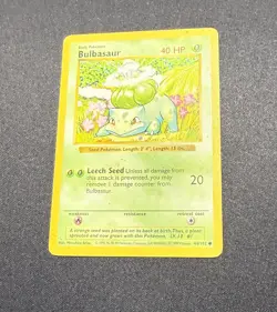 Bulbasaur 44/102 – 1999 Pokemon Base Set Unlimited - Heavily Played - Image 1