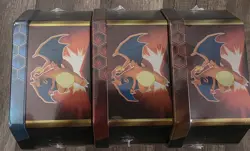 Pokemon Hidden Fates Tin Charizard Raichu Gyarados Setof3 Factory Sealed 🔥💧⚡ - Image 3