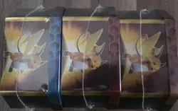 Pokemon Hidden Fates Tin Charizard Raichu Gyarados Setof3 Factory Sealed 🔥💧⚡ - Image 4