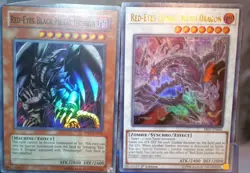 Yu-Gi-Oh! Red-Eyes Bundle – 1st Ed Zombie Necro Dragon Black Metal Dragon + Pin - Image 2