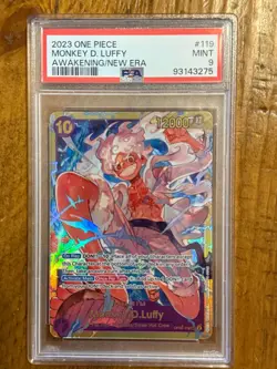 2023 ONE PIECE OP05-AWAKENING OF THE NEW ERA #119 MONKEY D. LUFFY PSA 9 - Image 1