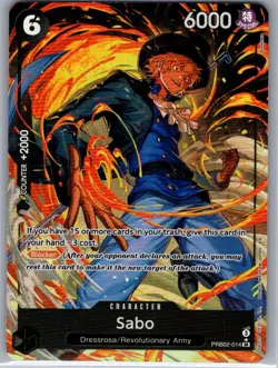 Sabo - (Alt Art) PRB02-014 English PRB02- One Piece Card - NM - Image 1