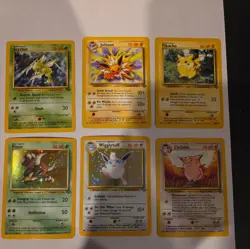 Pokemon Jungle Unlimited 6 Card Lot Rare/Common - Image 1