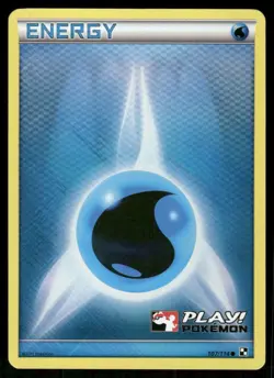 Pokemon Tcg WATER ENERGY Card 107/114 Holo B&W League Promo Common LP - Image 1