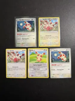5 Spinda Pokemon Card Collection BW SWSH SV Reverse Holo PTCG - Image 1