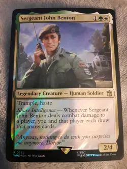 Sergeant John Benton (Surge 762) FOIL Doctor Who PLD Creature Rare CARD - Image 1