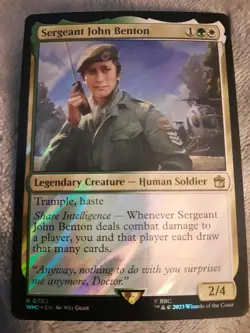 Sergeant John Benton (Surge 762) FOIL Doctor Who PLD Creature Rare CARD - Image 2