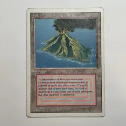 Volcanic Island Magic The Gathering MTG Revised Edition Dual Land Trading Card - Image 1