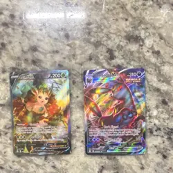 Leafeon V & Umbreon VMAX Full Art Holo Pokemon TCG Sword & Shield 2 Card Lot - Image 1