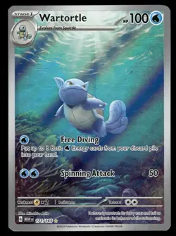 Pokemon Cards Wartortle 171/165 151 Illustration Rare NM - Image 1