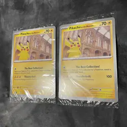 Pikachu at the Museum - Sealed JUMBO Promo Cards x2 | Oversized UK Exclusive - Image 1