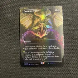 Demonic Tutor (Borderless) Commander Masters Foil - Image 1