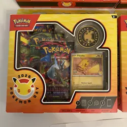 Pokemon TCG 2026 Pikachu Pokemon Day 30th Anniversary Sealed Box lot of 4 - Image 4