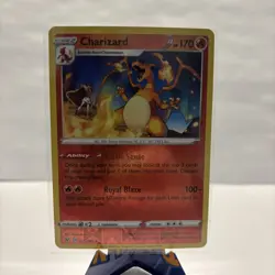 Pokemon TCG SWSH Vivid Voltage Charizard #25/185 Reverse Holo Rare NM - Image 1