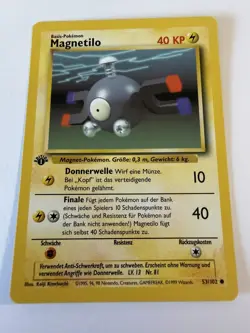 Magnemite Pokemon German Base Set 1st Edition (MAGNETILO) #53 - Image 1