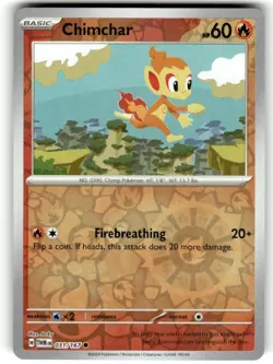 Sv06: Twilight Masquerade Pokemon TCG Chimchar 031/167 NM Reverse Holo - Image 1