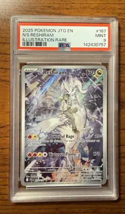 N's Reshiram 167/159 Illustration Rare | Pokemon Journey Together | PSA 9 Mint - Image 1