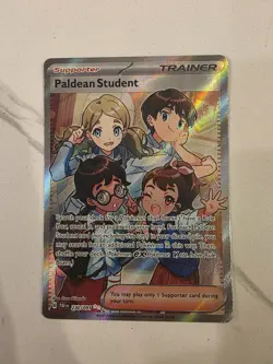 Paldean Student 230/091 - Full Art Pokemon TCG Scarlett & Violet Paldea Fates NM - Image 1