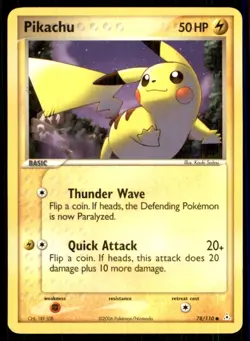 2006 EX - Holon Phantoms Pikachu Basic/Common #78 - Image 1