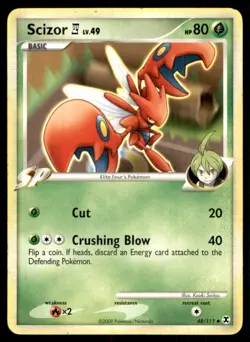 2009 Platinum - Rising Rivals Scizor E4 Basic/Uncommon #48 - Image 1
