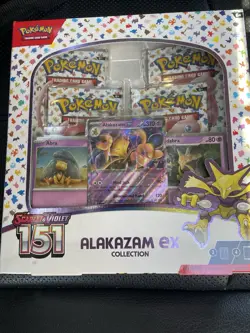 Pokemon TCG Scarlet & Violet Alakazam EX Collection Box Sealed 151 Packs 820650855269 - Image 1