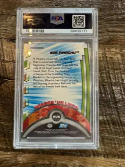 2000 Topps Pokemon TV # 25 HV6 Pikachu Animation Series 3 💎PSA 9 MINT💎 - Image 3