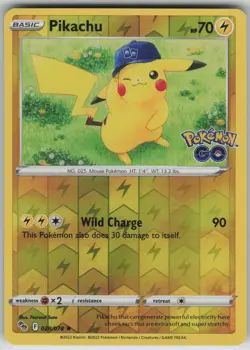 Pikachu (28) Holo Rare Pokemon GO 028/078 NM - Image 1