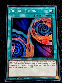 Double Fusion DOOD-EN100 Yugioh 1st Ed. (New) Super Rare - Image 1