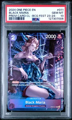2024 One Piece Black Maria ST04-011 Bandai Games Fest PSA 10 - Image 1