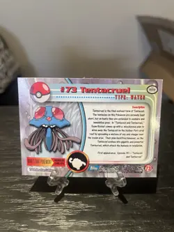 Pokemon #73 Tentacruel Card Foil Holo Topps 2000 TV Animation Series 1 LP - Image 2