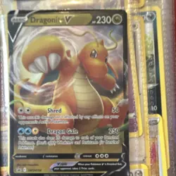 Pokemon TCG Dragonite V Promo Card SWSH155 Holo English Collectible - Image 1