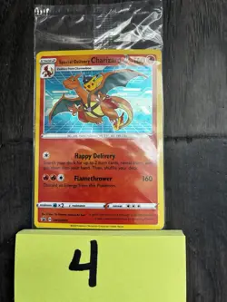 Special Delivery Charizard Pokemon Center Promo Card Holo (SWSH075) - SEALED - Image 1