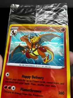 Special Delivery Charizard Pokemon Center Promo Card Holo (SWSH075) - SEALED - Image 3