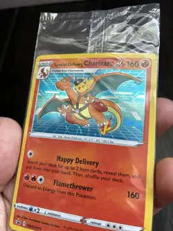 Special Delivery Charizard Pokemon Center Promo Card Holo (SWSH075) - SEALED - Image 4